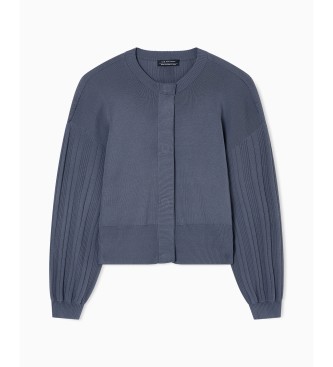 Armani Exchange Botes do casaco de malha cinzento