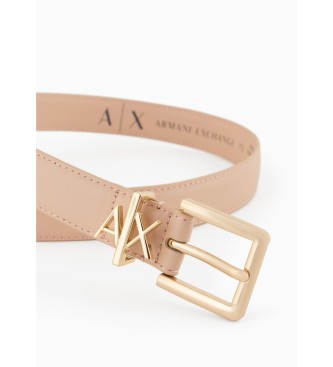 Armani Exchange Pink leather belt