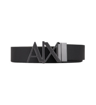 Armani Exchange Cinturn de piel negro