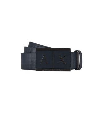 Armani Exchange Ceinture en cuir noir