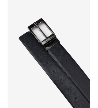 Armani Exchange Leather belt navy, grey