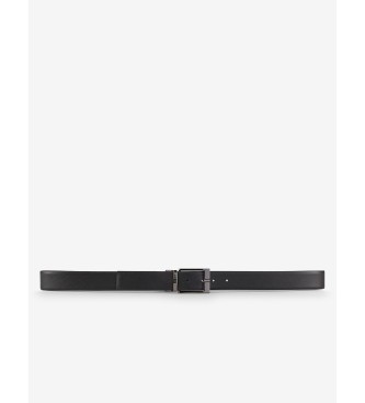 Armani Exchange Zwarte leren riem