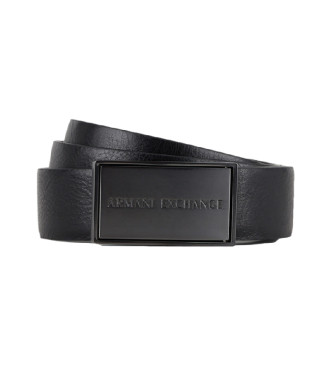 Armani Exchange Zwarte leren riem