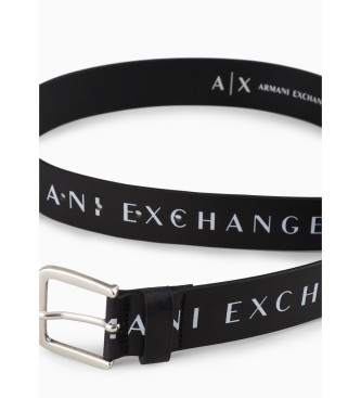 Armani Exchange Cintura in pelle nera