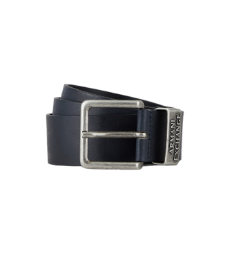 Armani Exchange Cintura in pelle nera