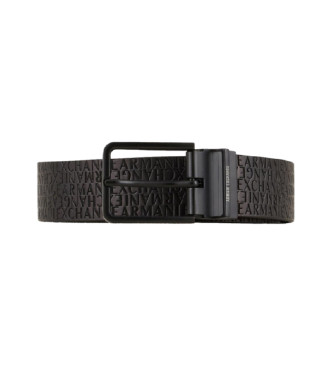 Armani Exchange Leather belt black ,grey