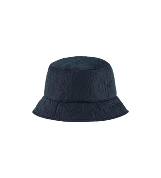 Armani Exchange Blauer Cloche-Hut