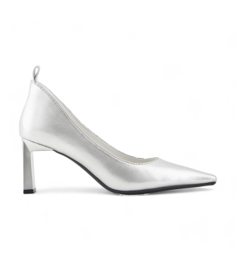 Armani Exchange Sapatos de salto alto prateados