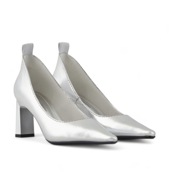 Armani Exchange Sapatos de salto alto prateados