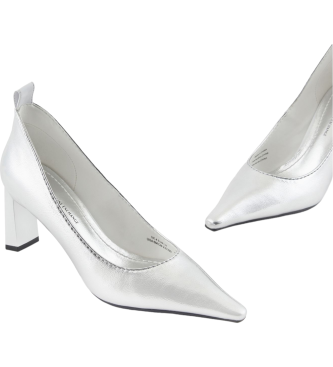 Armani Exchange Sapatos de salto alto prateados