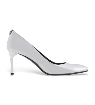 Armani Exchange Silver Decollette heels