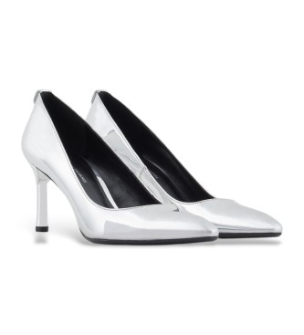 Armani Exchange Silver Decollette heels