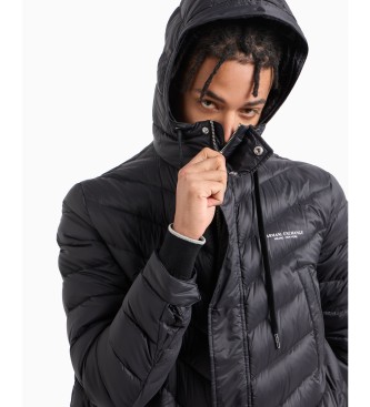 Armani Exchange Black quilted coat