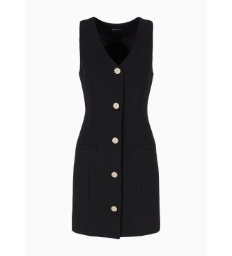 Armani Exchange Vestido de smoking preto