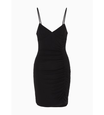 Armani Exchange Vestido Drapeado negro