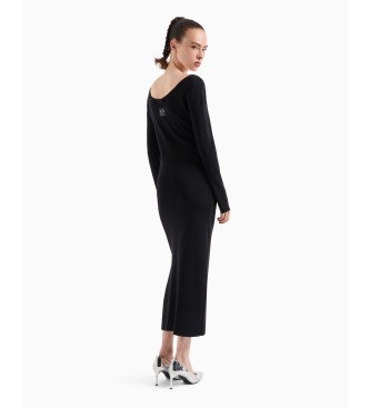 Armani Exchange Zwarte bodycon jurk