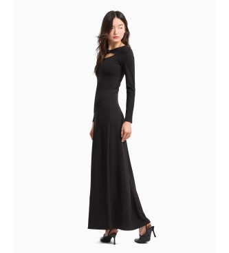 Armani Exchange Maxi dress with raglan sleeves black