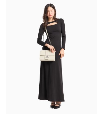 Armani Exchange Maxi dress with raglan sleeves black