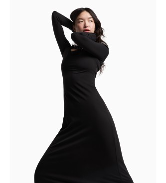 Armani Exchange Maxi dress with raglan sleeves black