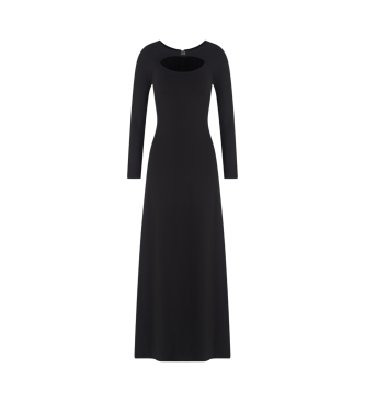 Armani Exchange Maxi dress with raglan sleeves black