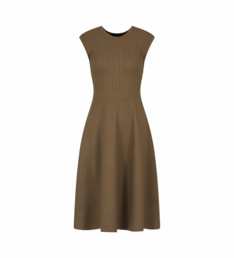 Armani Exchange Vestido midi castanho