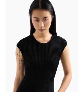 Armani Exchange Black midi dress