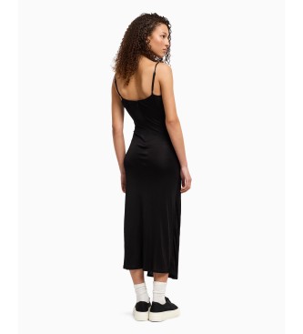 Armani Exchange Black slip dress