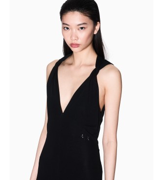 Armani Exchange Robe midi vase noir