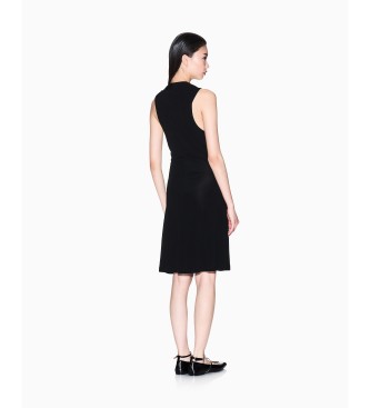 Armani Exchange Robe midi vase noir
