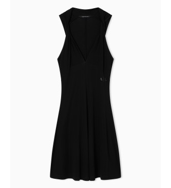 Armani Exchange Robe midi vase noir