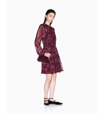 Armani Exchange Granatfarvet flare-kjole