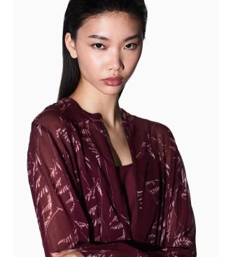 Armani Exchange Granatfarvet flare-kjole