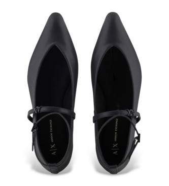 Armani Exchange Ballerines anglaises noires