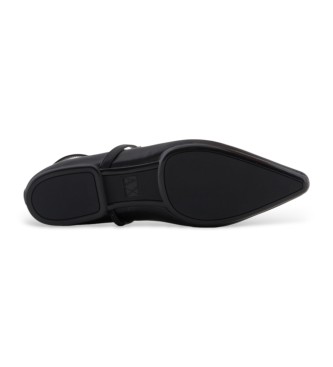 Armani Exchange Ballerines anglaises noires