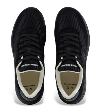 Armani Exchange Schwarze Logo-Turnschuhe