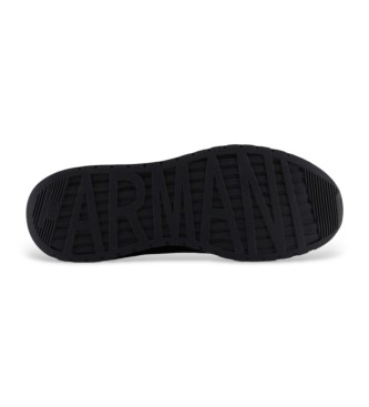 Armani Exchange Schwarze Logo-Turnschuhe