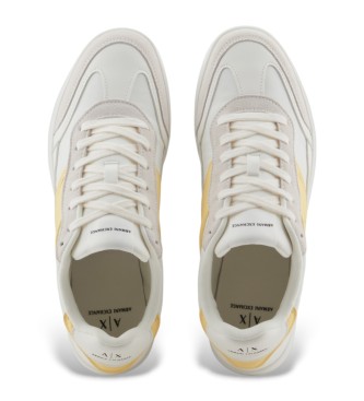 Armani Exchange White logo trainers