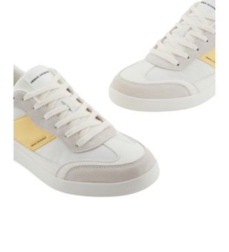 Armani Exchange White logo trainers