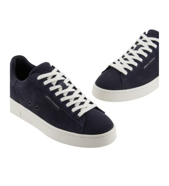 Armani Exchange Marine leren sportschoenen