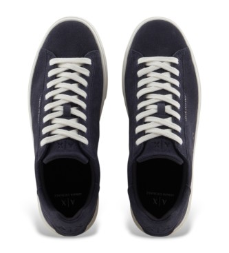 Armani Exchange Marine leren sportschoenen