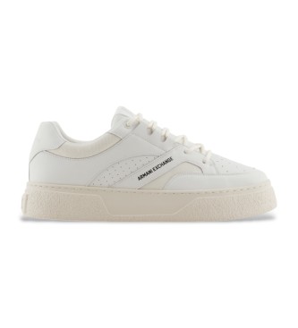 Armani Exchange Sneakers in pelle inglese bianca
