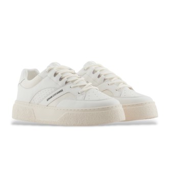 Armani Exchange Sneakers in pelle inglese bianca