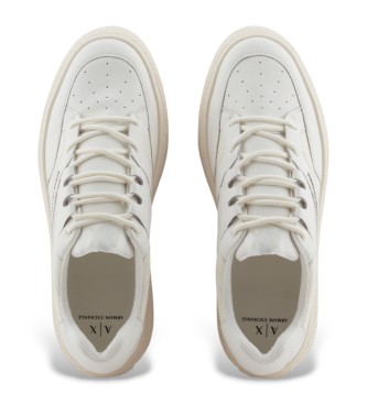 Armani Exchange Sneakers in pelle inglese bianca