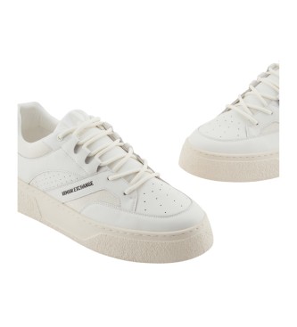 Armani Exchange Sneakers in pelle inglese bianca
