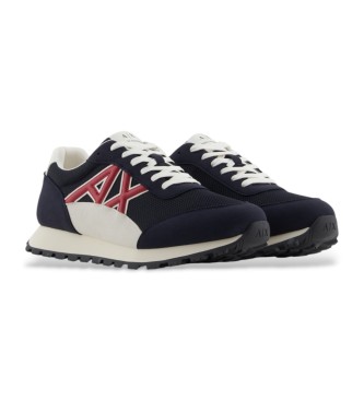 Armani Exchange Trainers logo navy