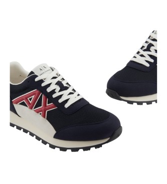 Armani Exchange Trainers logo navy