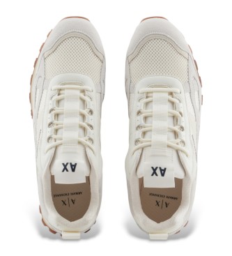 Armani Exchange White logo trainers