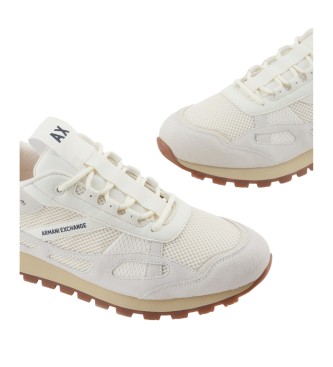 Armani Exchange White logo trainers