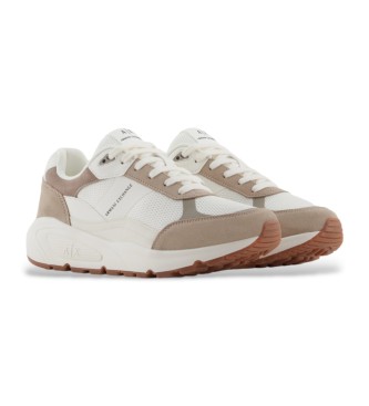 Armani Exchange Baskets avec technologie EVA blanc, taupe 