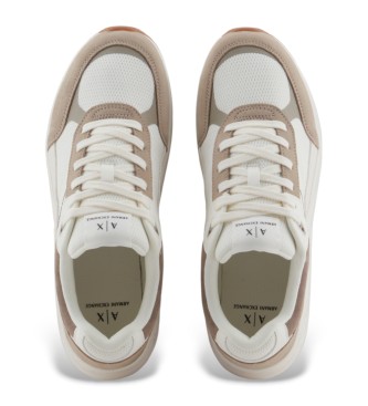 Armani Exchange Baskets avec technologie EVA blanc, taupe 